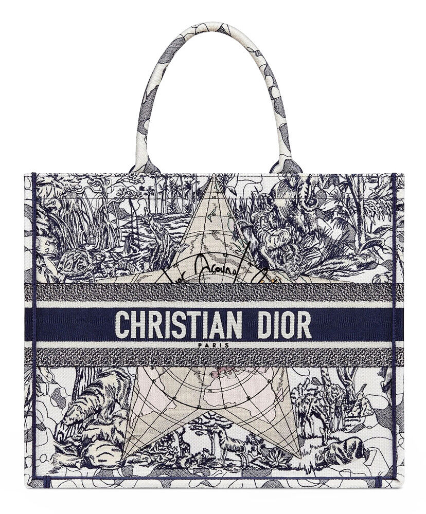 Christian Dior Multicolor Dior Around the World Embroidery Blue